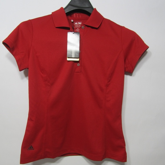 adidas Tops - New Adidas Golf Womens Polo Shirt Red Medium M